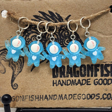 Load image into Gallery viewer, Little Blue Astronaut Stitch Markers - set of 5