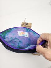 Load image into Gallery viewer, CUSTOM PRE-ORDER: Freehand Machine Embroidered Denim Jeans + SPTV Custom Logo Upcycled 10.5x8 Clutch bag - hand-dyed