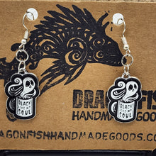 Load image into Gallery viewer, Black Like My Soul Coffee Ghost Earrings