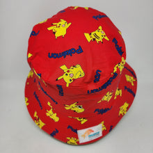 Load image into Gallery viewer, Hand-Dyed Muslin Drape + Mysterious Creatures Fabric Upcycled Reversible Bucket Hat - Medium