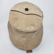 Load image into Gallery viewer, Corduroy Pants + Floral Block Print Remnant Upcycled Reversible Bucket Hat - Small