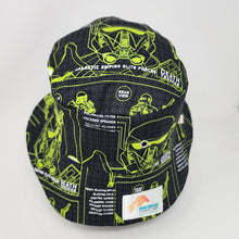 Load image into Gallery viewer, Dark Gray Stretch Denim Jeans + SciFi Villain Upcycled Reversible Bucket Hat - Small