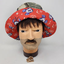 Load image into Gallery viewer, Upholstery Swatch + Sailor Mouse Fabric Upcycled Reversible Bucket Hat - Xtra Small