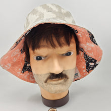 Load image into Gallery viewer, Upholstery Swatch + Arch Enemy Fabric Upcycled Reversible Bucket Hat - Xtra Small