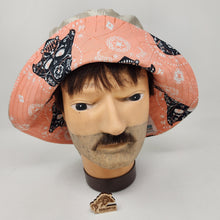 Load image into Gallery viewer, Upholstery Swatch + Arch Enemy Fabric Upcycled Reversible Bucket Hat - Xtra Small