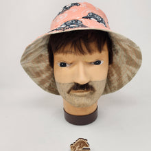 Load image into Gallery viewer, Upholstery Swatch + Arch Enemy Fabric Upcycled Reversible Bucket Hat - Xtra Small