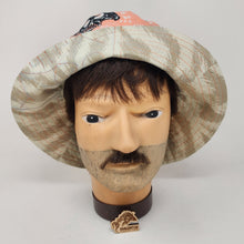Load image into Gallery viewer, Upholstery Swatch + Arch Enemy Fabric Upcycled Reversible Bucket Hat - Xtra Small