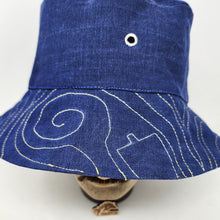 Load image into Gallery viewer, Ikea Drape + DW Exploding Police Box Upcycled Reversible Bucket Hat - Medium