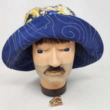 Load image into Gallery viewer, Ikea Drape + DW Exploding Police Box Upcycled Reversible Bucket Hat - Medium