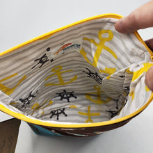 Load image into Gallery viewer, Plaid Skirt + Little Men 10x11 Upcycled Project Bag