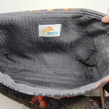 Load image into Gallery viewer, Freehand Machine Embroidered Vintage Men's Suit + Venus Fly Trap Upcycled Messenger Bag