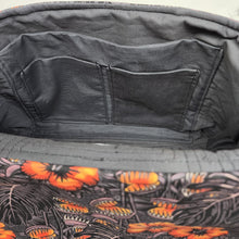 Load image into Gallery viewer, Freehand Machine Embroidered Vintage Men's Suit + Venus Fly Trap Upcycled Messenger Bag