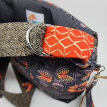 Load image into Gallery viewer, Freehand Machine Embroidered Vintage Men's Suit + Venus Fly Trap Upcycled Messenger Bag