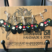 Load image into Gallery viewer, Black Video Game Controller Stitch Markers - set of 5