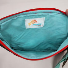 Load image into Gallery viewer, Freehand Machine Embroidered Upholstery Remnant + Bullseye Moth Upcycled 10.5x8 Clutch bag - hand-dyed