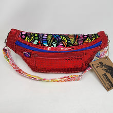 Load image into Gallery viewer, Red Sequined Remnant + Rainbow Remnants Hip Bag