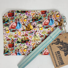 Load image into Gallery viewer, Freehand Machine Embroidered Ikea High-End Drape + Frog 8x6.5 Notions Clutch - hand-dyed