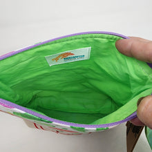 Load image into Gallery viewer, Freehand Machine Embroidered Highend Restaurant Napkin + Vegetables 8x9 Project Bag - hand-dyed