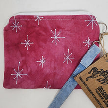 Load image into Gallery viewer, Freehand Machine Embroidered Ikea Sofa Cover + Rainbow Galaxy 8x6.5 Notions Clutch - hand-dyed