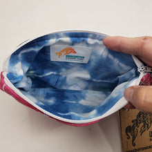 Load image into Gallery viewer, Freehand Machine Embroidered Ikea Sofa Cover + Rainbow Galaxy 8x6.5 Notions Clutch - hand-dyed