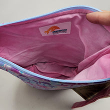 Load image into Gallery viewer, Freehand Machine Embroidered Pleather Remnant + Magic Mushrooms 10x11 Project Bag - hand-dyed