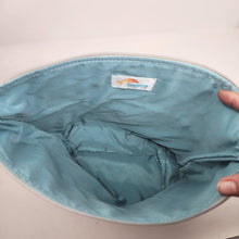 Load image into Gallery viewer, Freehand Machine Embroidered Upholstery Remnant + Sassy, Classy 14.5x11 Upcycled Project Bag