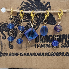 Load image into Gallery viewer, Upcycled from Thrifted Jewelry Stitch Markers - set of 5