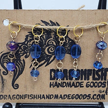 Load image into Gallery viewer, Upcycled from Thrifted Jewelry Stitch Markers - set of 5