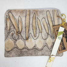 Load image into Gallery viewer, Freehand Machine Embroidered Plant-Dyed Felt Upcycled 10.5x8 Clutch bag