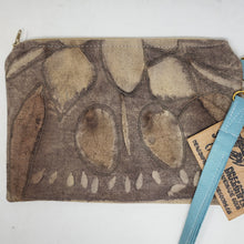 Load image into Gallery viewer, Freehand Machine Embroidered Plant-Dyed Woven Upcycled 10.25x7.25 Clutch bag