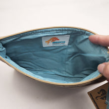 Load image into Gallery viewer, Freehand Machine Embroidered Plant-Dyed Woven Upcycled 10.25x7.25 Clutch bag