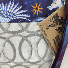 Load image into Gallery viewer, Freehand Machine Embroidered my MIL's Bedroom Drapery + Custom Night Owl Fabric 10x11 Project Bag - hand-dyed