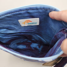 Load image into Gallery viewer, Freehand Machine Embroidered my MIL's Bedroom Drapery + Custom Night Owl Fabric 10x11 Project Bag - hand-dyed