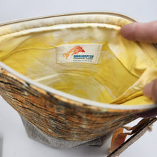 Load image into Gallery viewer, Freehand Machine Embroidered Upholstery Remnant + Tiger Fabric 10x11 Project Bag