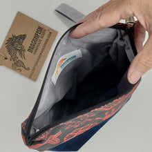 Load image into Gallery viewer, Denim & Murder Night Upcycled 8x9 Project Bag - hand dyed