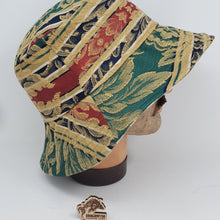 Load image into Gallery viewer, Two remnant Upholstery Fabrics Upcycled Reversible Bucket Hat - large
