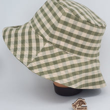 Load image into Gallery viewer, Two remnant Upholstery Fabrics Upcycled Reversible Bucket Hat - large