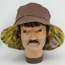 Load image into Gallery viewer, Canvas Pants & Pocket + Corn Upcycled Reversible Bucket Hat - large