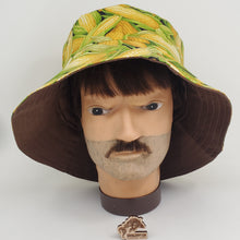 Load image into Gallery viewer, Canvas Pants & Pocket + Corn Upcycled Reversible Bucket Hat - large