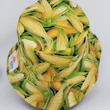 Load image into Gallery viewer, Canvas Pants & Pocket + Corn Upcycled Reversible Bucket Hat - large