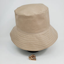 Load image into Gallery viewer, Khaki Pants + Rainbow Unicorns Upcycled Reversible Bucket Hat - medium