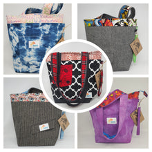 Load image into Gallery viewer, Custom Upcycled Tote Bag - Cottons/Denims/Canvas