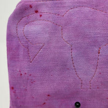 Load image into Gallery viewer, Freehand Machine Embroidered Hand Dyed Denim Jeans + Uteri 8x6.5 Notions Clutch - hand dyed
