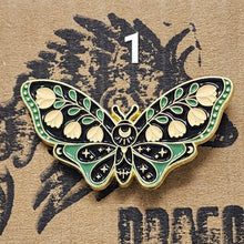 Load image into Gallery viewer, Beautiful Floral Moth Pin - 2 styles
