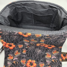 Load image into Gallery viewer, Freehand Machine Embroidered Vintage Men&#39;s Suit + Venus Fly Trap Upcycled Messenger Bag
