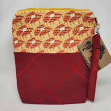 Load image into Gallery viewer, Freehand Machine Embroidered Ikea Drape + Custom Waffles 10x11 Project Bag - hand-dyed
