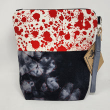 Load image into Gallery viewer, Freehand Machine Embroidered Hand-Dyed Ikea Sofa Cover + Bloody Fabric 10x11 Project Bag - hand-dyed
