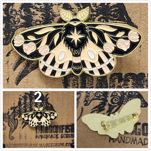 Beautiful Floral Moth Pin - 2 styles