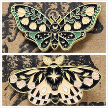 Load image into Gallery viewer, Beautiful Floral Moth Pin - 2 styles
