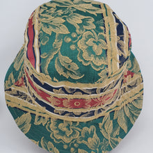 Load image into Gallery viewer, Two remnant Upholstery Fabrics Upcycled Reversible Bucket Hat - large
